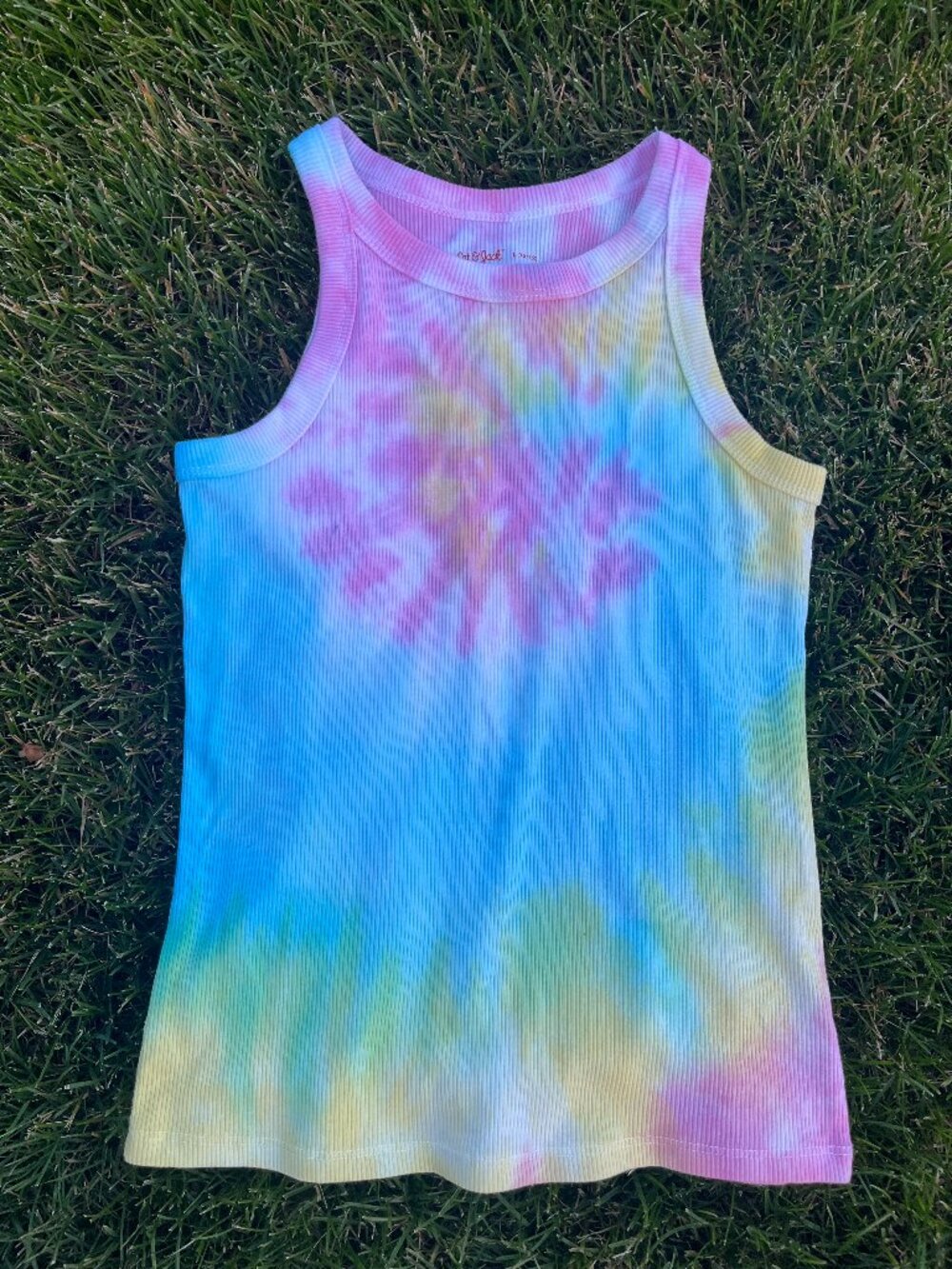 Child Large (10-12) Rainbow Spiral Tie-Dye Tank Top